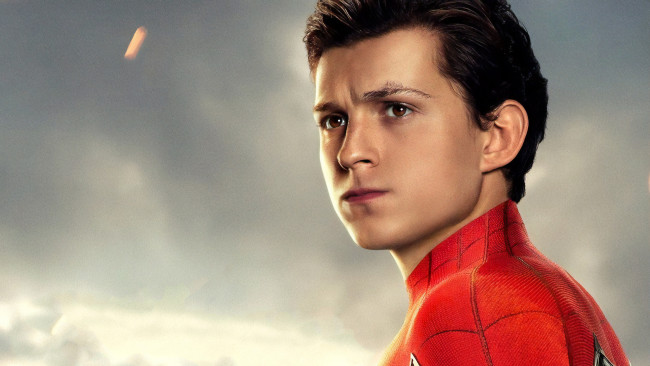 Обои картинки фото spider-man,  far from home , 2019, кино фильмы,  far from home, фантастика, постер, spider, man, far, from, home, питер, паркер, tom, holland, фильмы