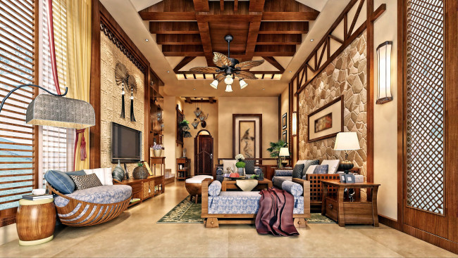 Обои картинки фото интерьер, гостиная, телевизор, диваны, люстра