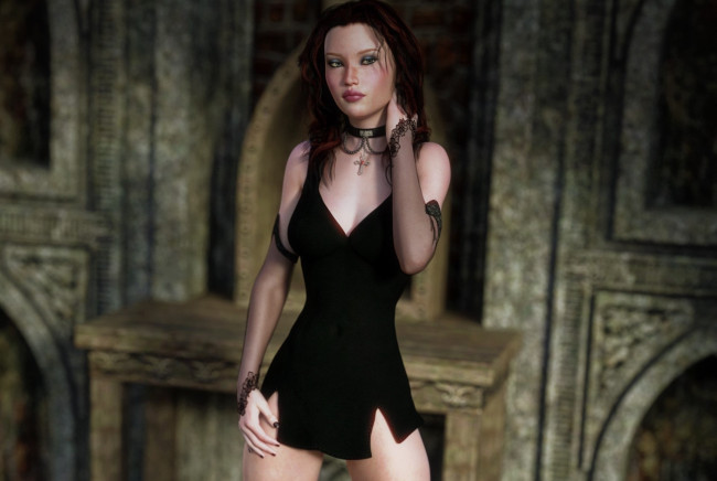 Обои картинки фото 3д графика, люди , people, фон, взгляд, девушка