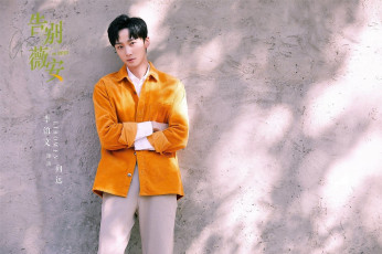 Картинка мужчины li+bo+wen актер куртка стена