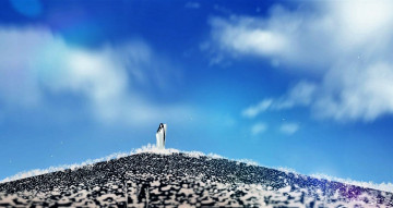 Картинка аниме mo+dao+zu+shi лань ванцзы гора цветы небо