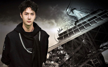 Картинка мужчины wang+yi+bo актер певец толстовка цепь башня