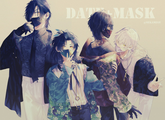 Обои картинки фото аниме, touken ranbu, танец, мечей