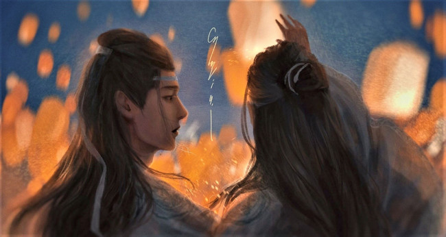 Обои картинки фото рисованное, кино,  мультфильмы, лань, ванцзи, вэй, усянь