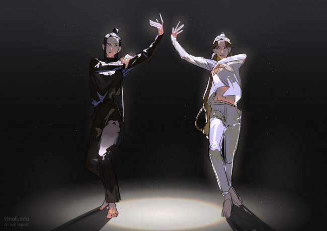 Обои картинки фото аниме, tian guan ci fu, танцы