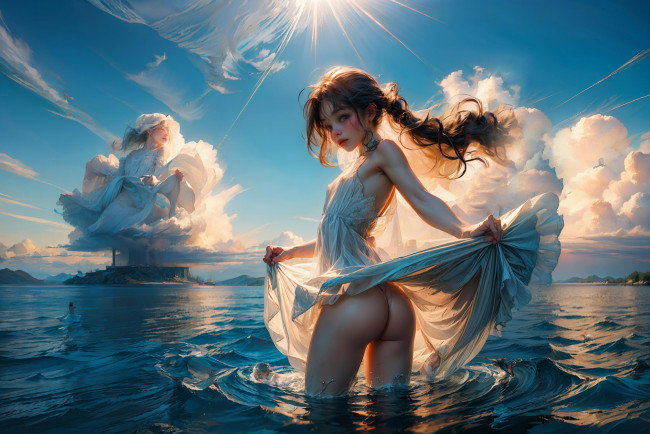 Обои картинки фото аниме, пейзажи,  природа, нейросети, графика, нейроарт, ai, art, нейронные, сети, рисунки, нейро, искусство