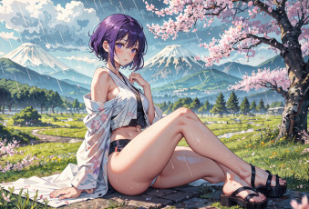 Картинка аниме пейзажи +природа нейросети графика нейроарт ai art нейронные сети рисунки нейро искусство нейрографика graphics neuroart neural networks drawings neuro neurography