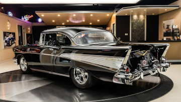 Картинка автомобили выставки+и+уличные+фото chevrolet bel air 1957