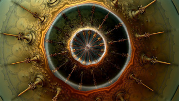 обоя 3д графика, фракталы , fractal, круги, кольча, орнамент