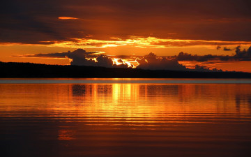 обоя природа, восходы, закаты, закат, облака, лес, озеро