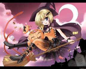 Картинка аниме halloween magic