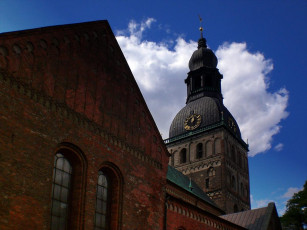 Картинка старая рига домский собор города латвия