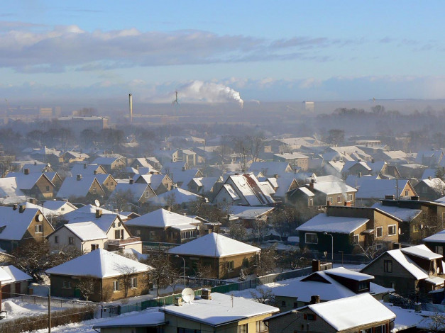 Обои картинки фото вентспилс, города, панорамы