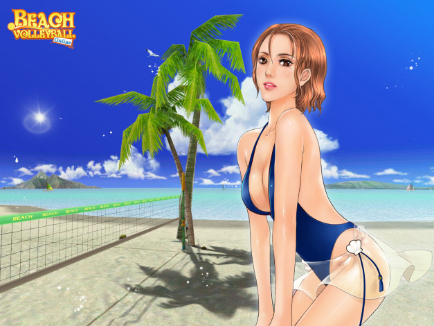 Обои картинки фото beach, volleyball, online, видео, игры