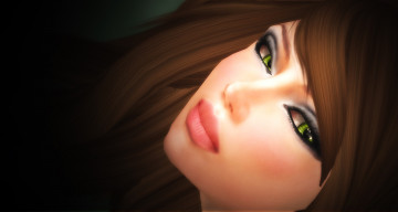 Картинка 3д графика portraits портрет лицо девушка брюнетка