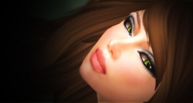 Обои картинки фото 3д, графика, portraits, портрет, лицо, девушка, брюнетка