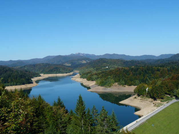 Обои картинки фото хорватия, фужине, озеро, байер, природа, реки, озера