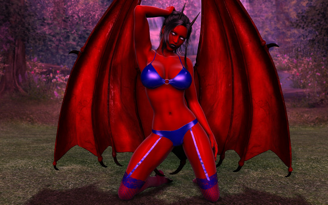 Обои картинки фото 3д, графика, creatures, существа, демон