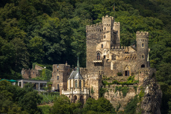 Картинка burg+rheinstein города замки+германии замок