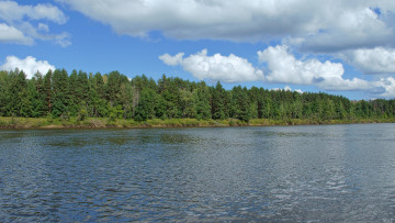 Картинка ветлуга природа реки озера облака лес река