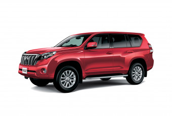 Картинка автомобили toyota land красный 150 jp-spec prado cruiser