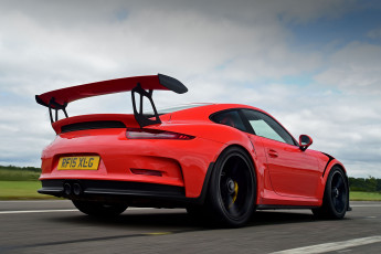 Картинка автомобили porsche gt3 rs uk-spec красный 991 2015г 911