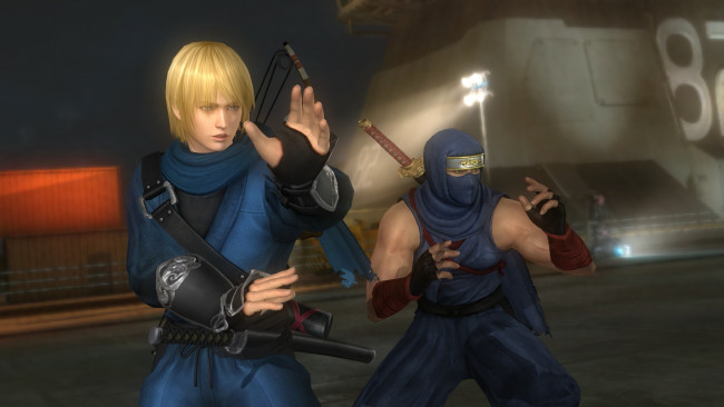 Обои картинки фото видео игры, dead or alive 5, взгляд, девушка, ниндзя, фон