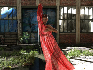 Картинка 3д+графика люди+ people девушка взгляд фон