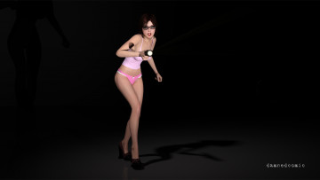 Картинка 3д+графика люди+ people девушка взгляд фон