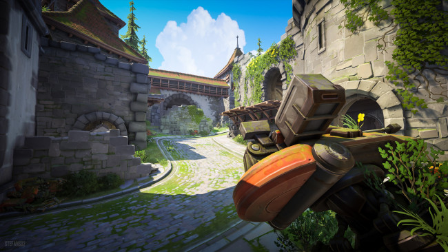 Обои картинки фото видео игры, overwatch, город