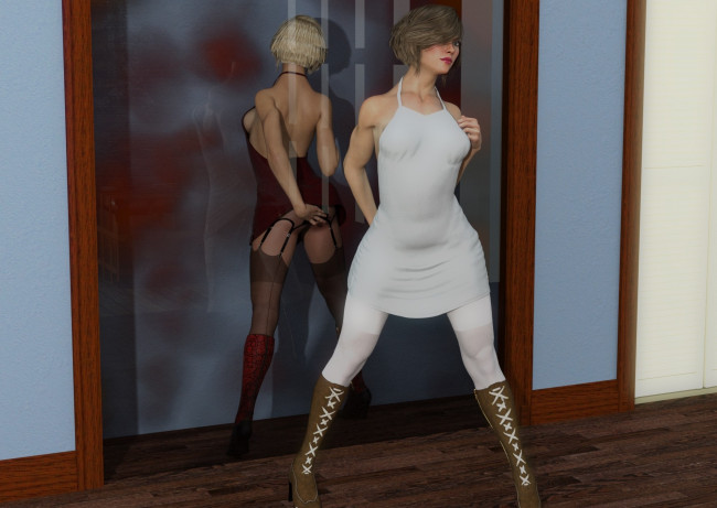 Обои картинки фото 3д графика, люди , people, девушка, взгляд, фон