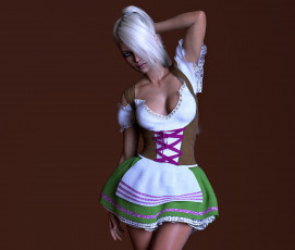 Картинка 3д+графика люди+ people взгляд девушка фон