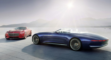 Картинка mercedes-maybach+vision+6+cabriolet+ev+concept+2017+and+mercedes-maybach+6+concept+2016 автомобили mercedes-benz mercedes-maybach vision 6 cabriolet ev 2017 concept 2016