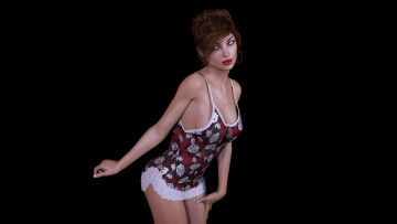 Картинка 3д+графика люди+ people фон девушка взгляд