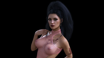 Картинка 3д+графика люди+ people фон взгляд девушка