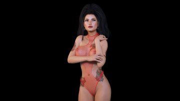 Картинка 3д+графика люди+ people фон взгляд девушка