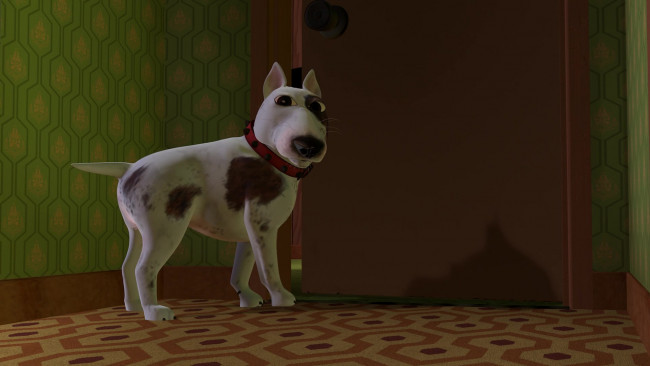 Обои картинки фото мультфильмы, toy story, дверь, ошейник, собака