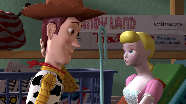 Обои картинки фото мультфильмы, toy story, книги, девушка, ковбой, пастушка, игрушка, кукла