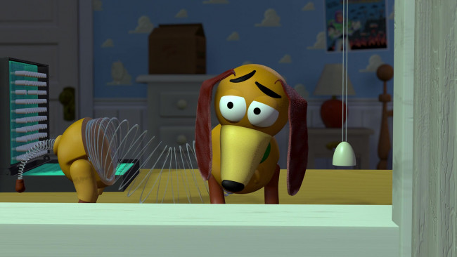 Обои картинки фото мультфильмы, toy story, собака, грусть, игрушка