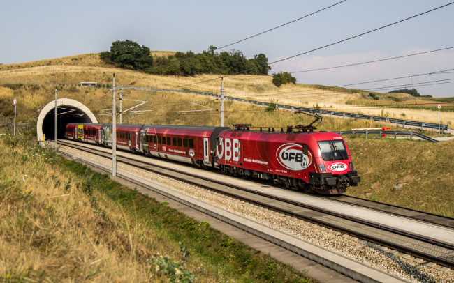 Обои картинки фото техника, электровозы, локомотив, состав