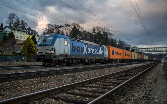 Обои картинки фото техника, электровозы, локомотив, состав