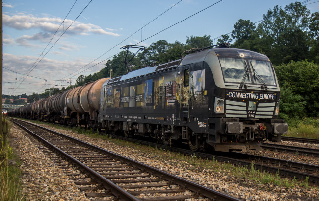 Обои картинки фото техника, электровозы, локомотив, состав