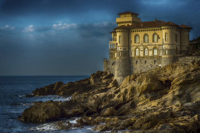 Обои картинки фото castello del boccale, города, замки италии, побережье