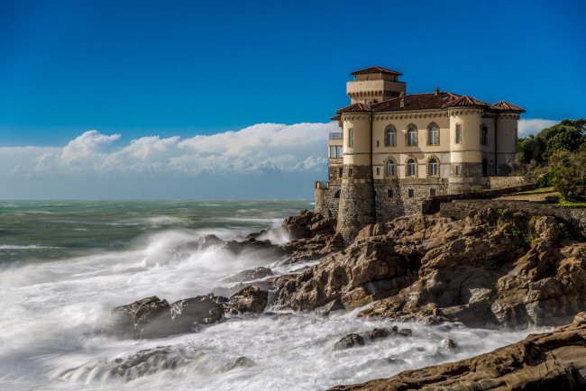 Обои картинки фото castello del boccale, города, замки италии, побережье