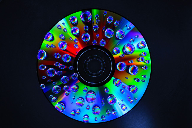 Обои картинки фото разное, капли,  брызги,  всплески, диск