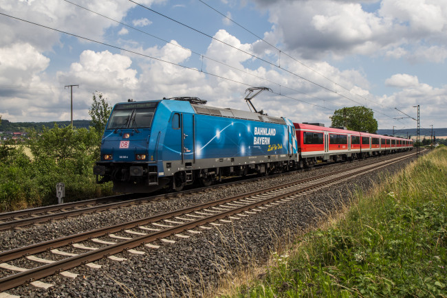 Обои картинки фото техника, электровозы, состав, локомотив