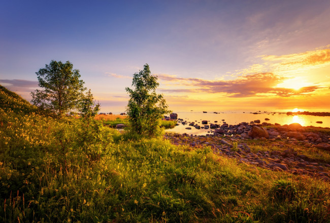 Обои картинки фото природа, восходы, закаты, простор