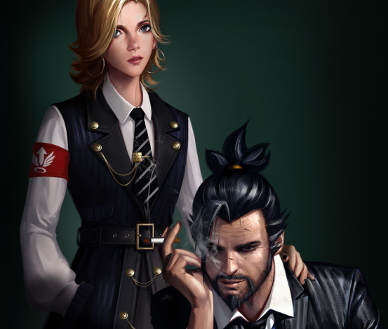 Обои картинки фото видео игры, overwatch, двое