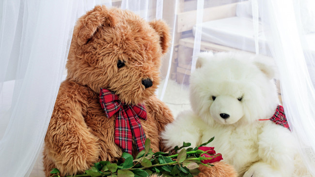 Обои картинки фото праздничные, мягкие игрушки, медведи