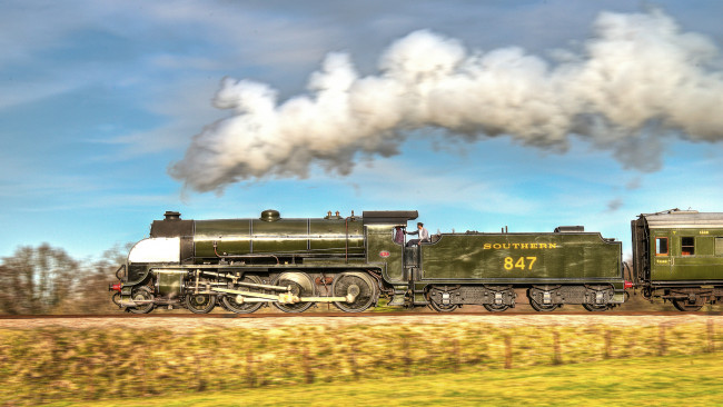 Обои картинки фото техника, паровозы, локомотив, состав